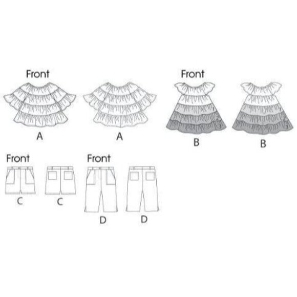 McCall's Sewing Pattern 6735 Girls Top Tunic Short - Picture 2 of 2